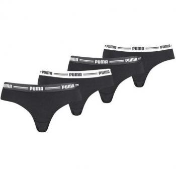 PUMA Bodywear SlimFit Damen‑Slip Pack – 4er, Baumwolle/Modal