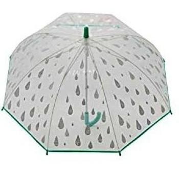 Parapluie « Drops » transparent menthe pour enfants – ESPRIT Long Domeshape