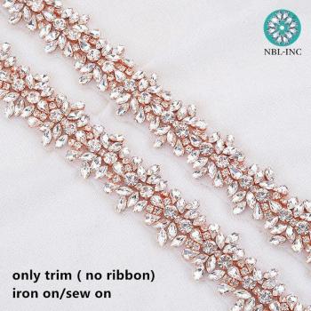 Gold Rhinestone Wedding Sash