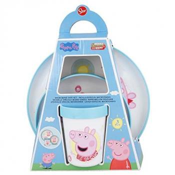 Juego de Menaje Peppa Pig 3 Piezas Antideslizante