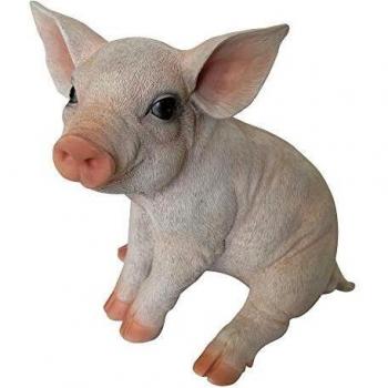 Decorazione da giardino a forma di maiale in resina VERDELOOK 23x17x23 cm