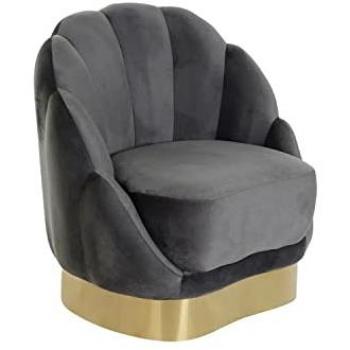 Butaca DKD Home Decor Elegancia Gris Metálico