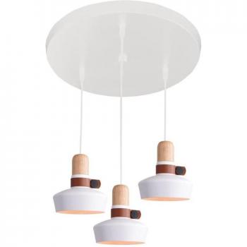 Lampada a Sospensione Radnevo 3x E27 40W Bianco