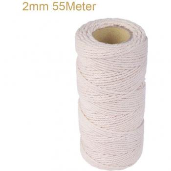 Cordon torsadé beige 100% en coton