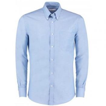 Camicia da uomo Oxford slim fit a maniche lunghe Kustom Kit