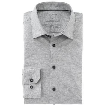 OLYMP Herren Jersey Hemd grau