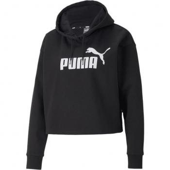 Puma Essential Cropped Hoodie Black for Women M