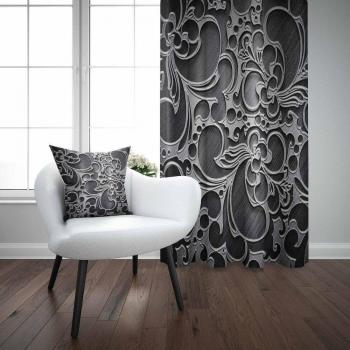 3D Print Black White Ottoman Ethnic Traditional Living Room Curtain and Pillow Case