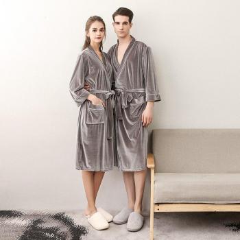 Goldener Samt Bademantel für Hochzeiten