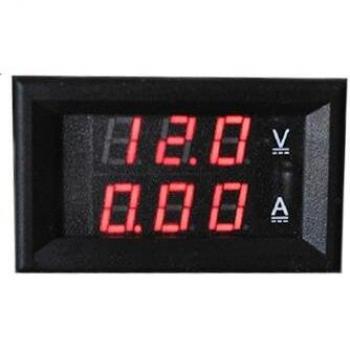 Dual Digital Volt Amp Meter 0-100V 10A Red/Red LED Display