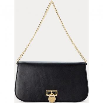 Bolso de Piel Negro Tanner con Solapa – Marca Lauren Ralph