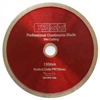 Tileasy 150mm Red Professional Wet Continuous Diamond Blade with 10mm Rim