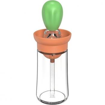Distributeur d'huile avec brosse et récipient en verre