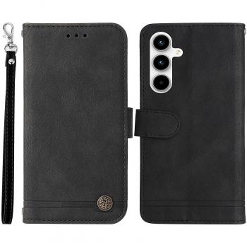 Samsung A35 5G Skin‑Feel – Étui cuir noir avec porte-cartes Life Hardware