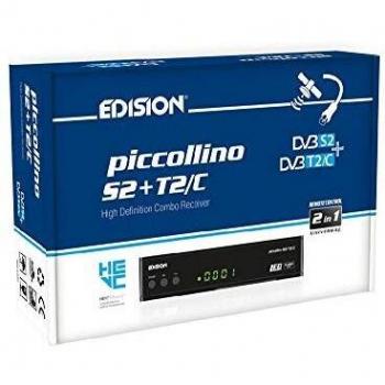 Edision piccollino DVB S2 / T2 / C Full HD Combo Receiver H.265/HEVC schwarz