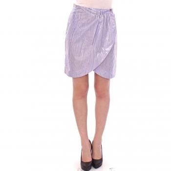 Plissé wrap minirok in lavendel Licia Florio
