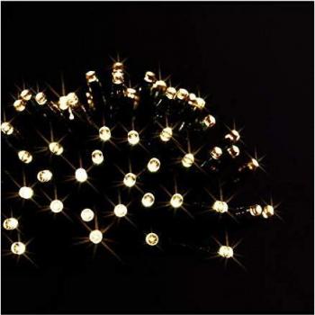 Stringa luminosa 100 LED bianco caldo per giardino 10m