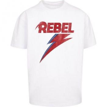 Rebel Print Herren Shirt F4NT4STIC – 100% Baumwolle, Weiß, M