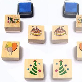 Set di Timbri Quadrati Happy Birthday