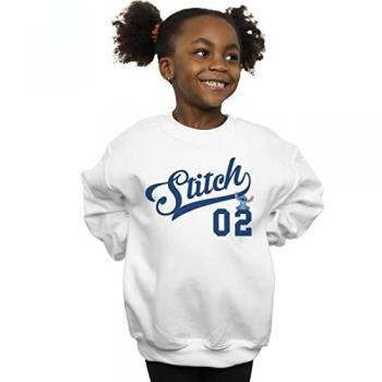 Disney Girl’s Lilo & Stitch Active Top (White, 7‑8 Years)