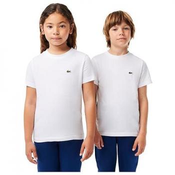 Lacoste Jungen T-Shirt TJ1122 Weiß Regular Fit 8Y