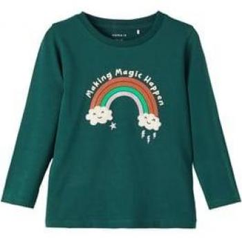 Langarmshirt Nmfsolvej in Aquagrün