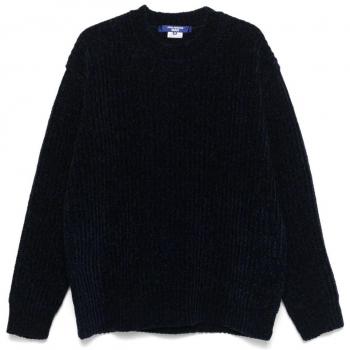 Junya Watanabe Men's Blue Wool‑Blend Crew Neck