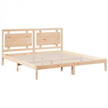 Cama de madera maciza 180x220 cm sin colchón extralarga