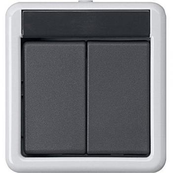 Gira 2-Way Push Button Switch Grey