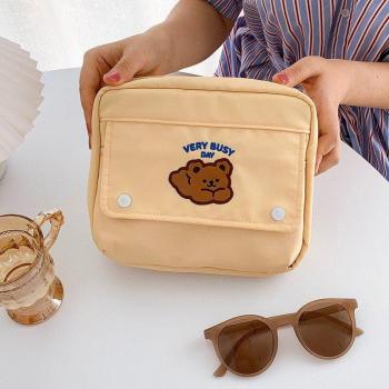 Large Pencil Pouch 21x6cm for A6/A7 Planners Cute Cake Bear