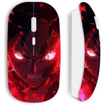 White Luffy Gear Wireless Mouse – Maniacase One Piece Design