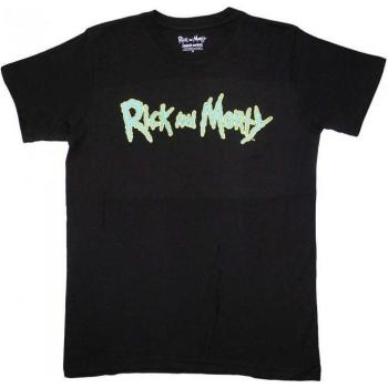 T-shirt adulti Rick e Morty Logo nero M
