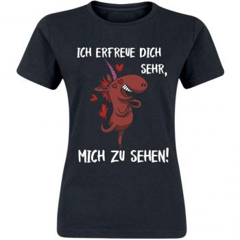 Ich erfreue mich, dich zu sehen! Shirt in schwarz