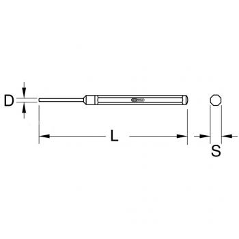 Ks Tools Chasse à goupilles BRONZEplus 140 mm, ø 10 mm – 963.2598
