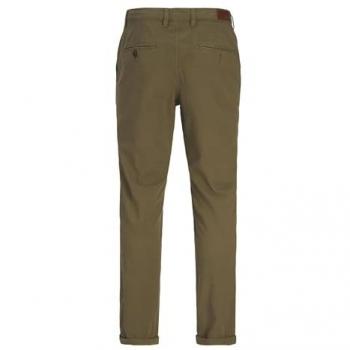 Jack & Jones Slim Fit Chinohose 'MARCO FURY' mit Gesäßtaschen in Oliv, Größe 36/32