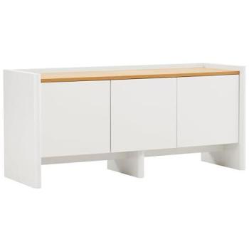 Meuble TV design rétro 120 cm blanc