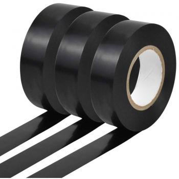 Kit de 3 rouleaux de ruban adhésif isolant noir PVC 19mm 20m