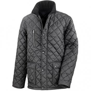 Black Urban Quilted Jacket (Cheltenham Gold) – XXL