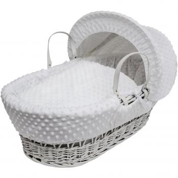 White Dimple Wicker Basket