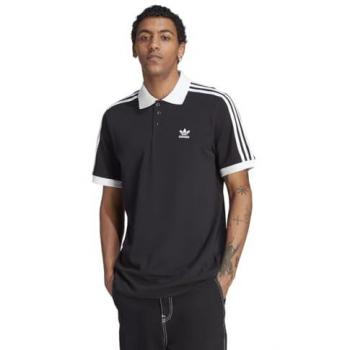 Adicolor 3‑Striped Black Polo – Size 2XL