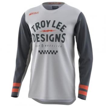 Jersey Troy Lee Designs Scout GP Motocross – Charcoal & White S