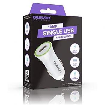Daewoo Single Port USB Car Charger with SMART IC Protection
