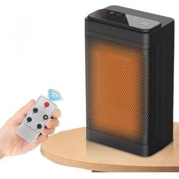 Aiperq Home Comfort 1500W Heater – 24h Timer, 60° Swing, Tilt Safety
