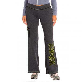Zumba Women's Grey Long Flared Sports Pants Z1B00107
