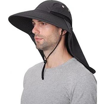 Gorra de Sol para Hombre, Sombrero Transpirable con Protección UV, Ala Ancha, Ideal para Actividades al Aire Libre