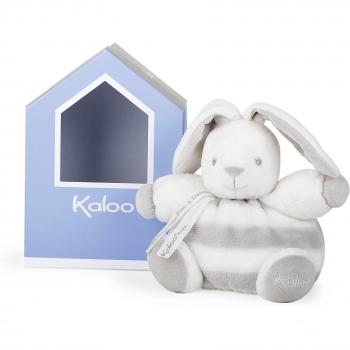 Peluche Conejito Gordinflón Gris y Crema 18 cm