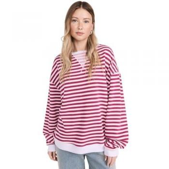 Raspberry Combo Striped Crop Top – Size XS (Women)
