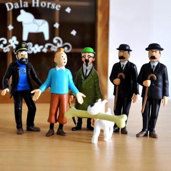 Pack 6 Actions 8 cm – Tintin, Milou et Compagnie