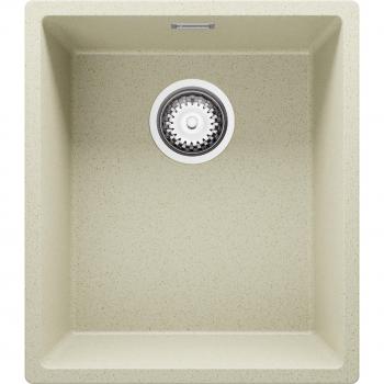 Granit beige évier cuisine 41 × 47 cm London 45 slim, 1 bac, kit de vidage