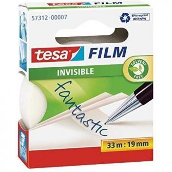 Cinta adhesiva Tesa 57312-00007-02, ecológica, 19 mm x 33 mt, invisible